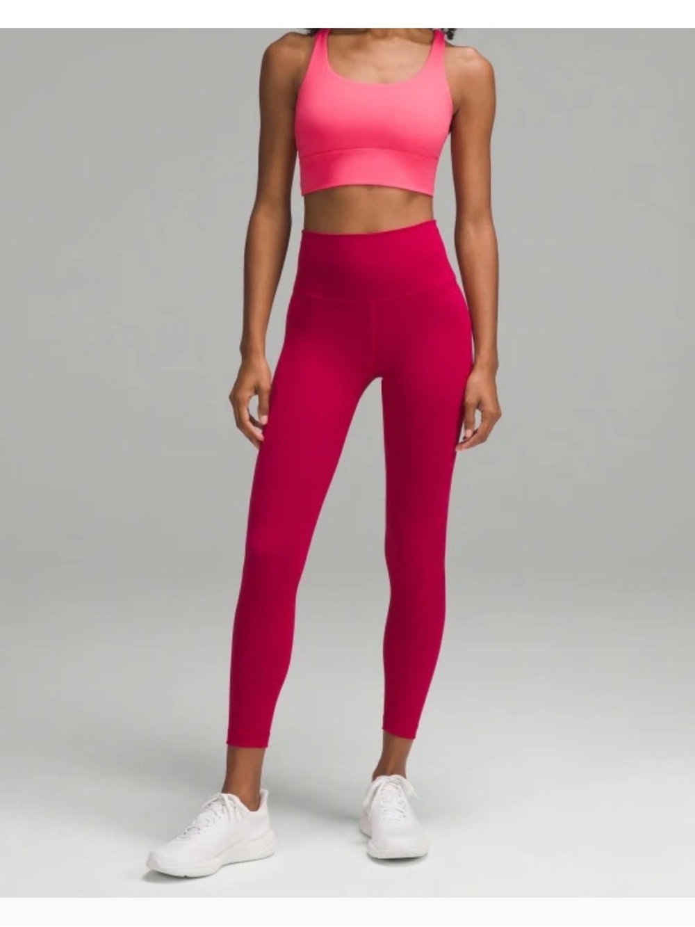 lululemon Wunder Train Legging in Bright Pink and Fuchsia